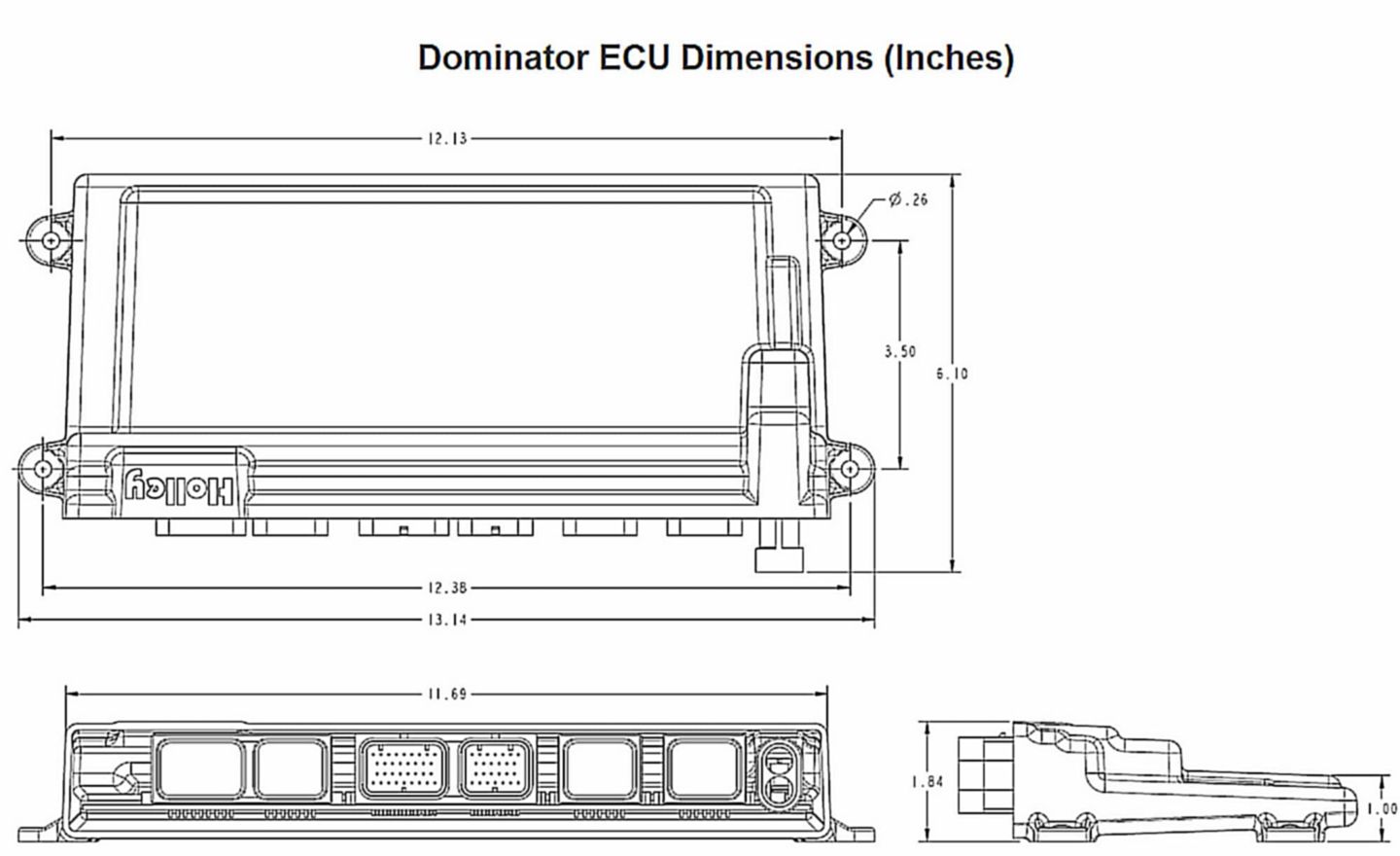 Holley EFI Dominator EFI ECU, part 554-114, view 4
