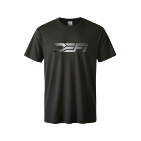 chrome on black t-shirt-front