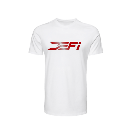 red mono on white t-shirt-front