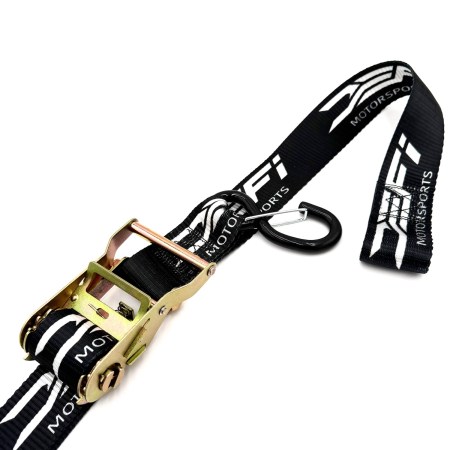 Black and White DEFI Tie Down Straps
