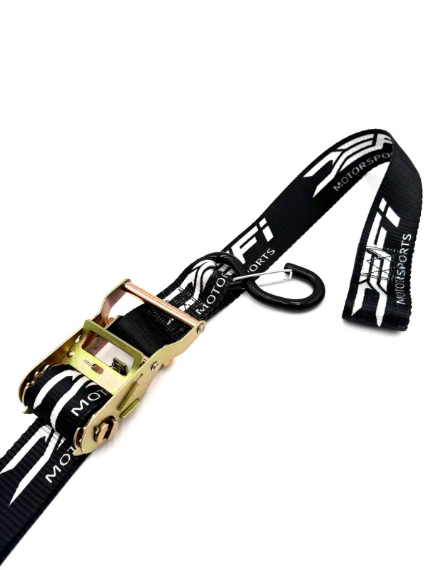 Black and White DEFI Tie Down Straps